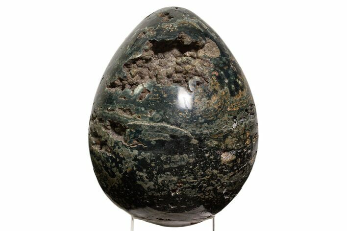 Polished Green Ocean Jasper Egg - Madagascar #339435